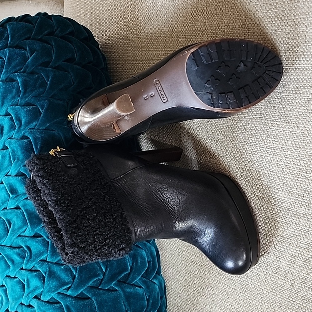 Coach leather ankle boots. New only tried on. Slip on